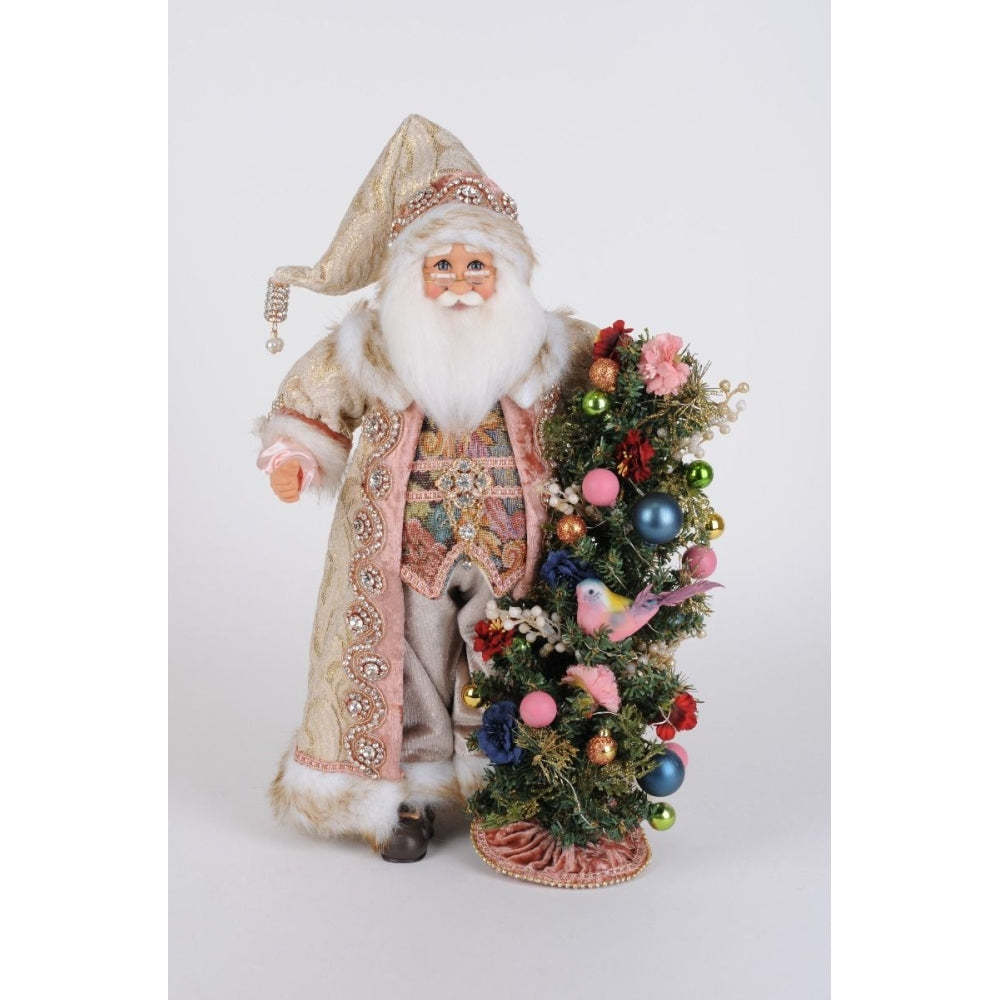 Karen Didion Lighted Victorian Elegance Santa Figurine Polyresin