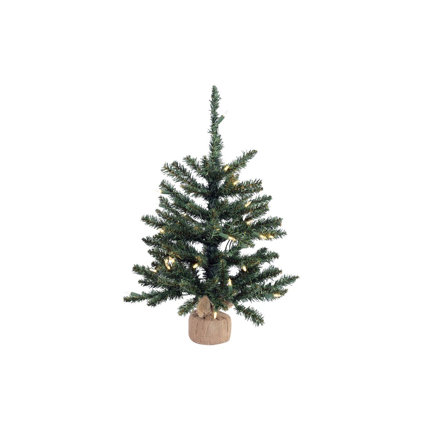 Vickerman 24" Anoka Pine Artificial Christmas Tree, Warm White Led Lights