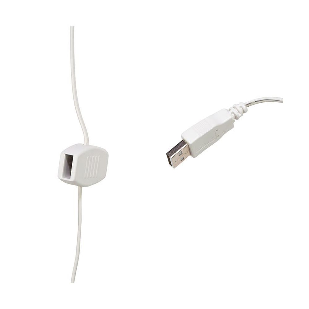 Kurt Adler USB White Wire Extension Cord With 12 Power Outlets