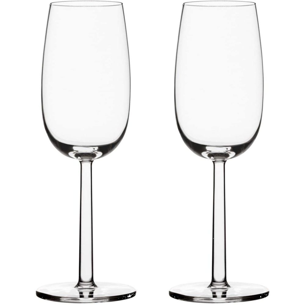Iittala Raami Sparkling Wine Glass 8 Oz., 2 Pieces, Clear, Machineblown Glass