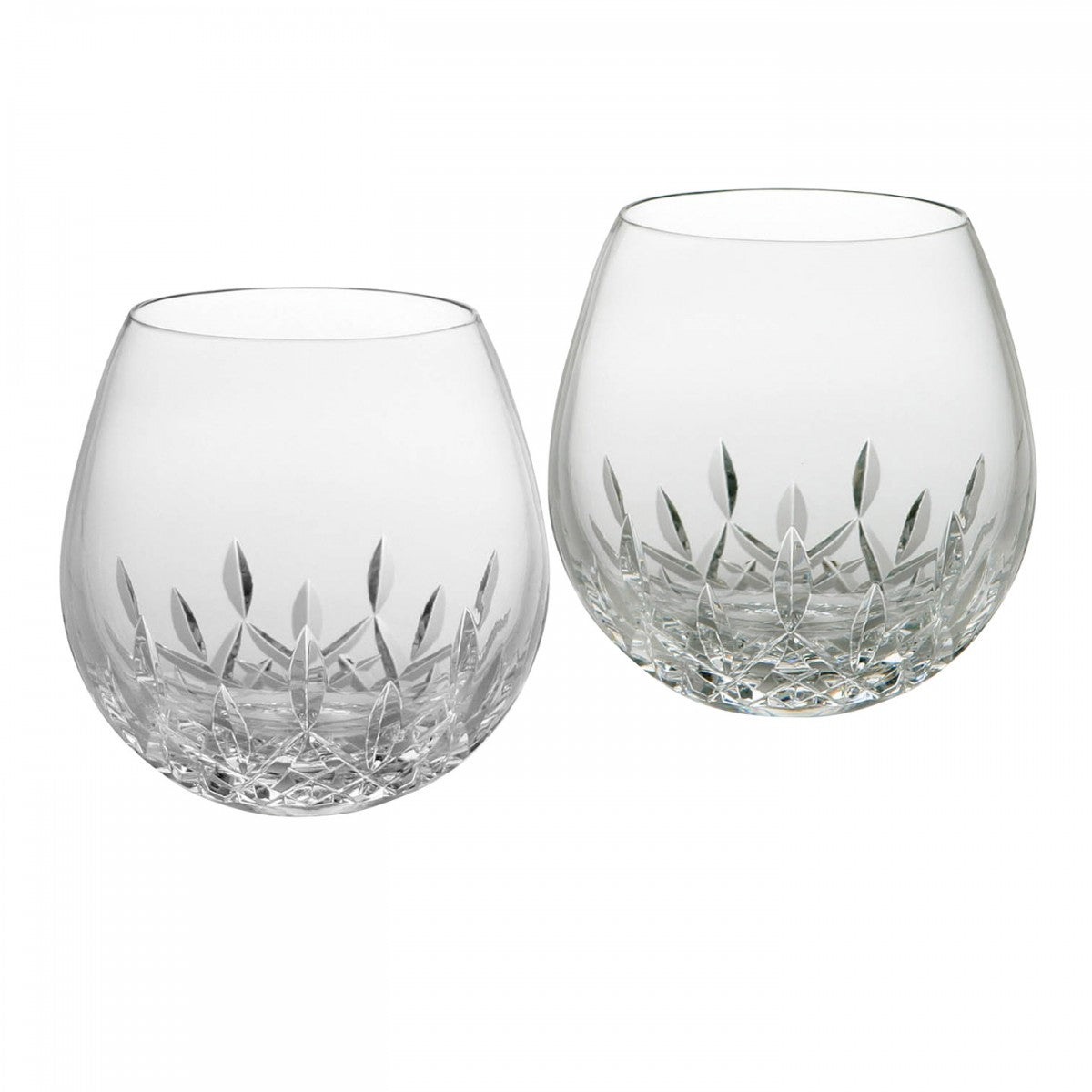 Waterford Lismore Essence Light Red Stemless Wine Glass, Pair