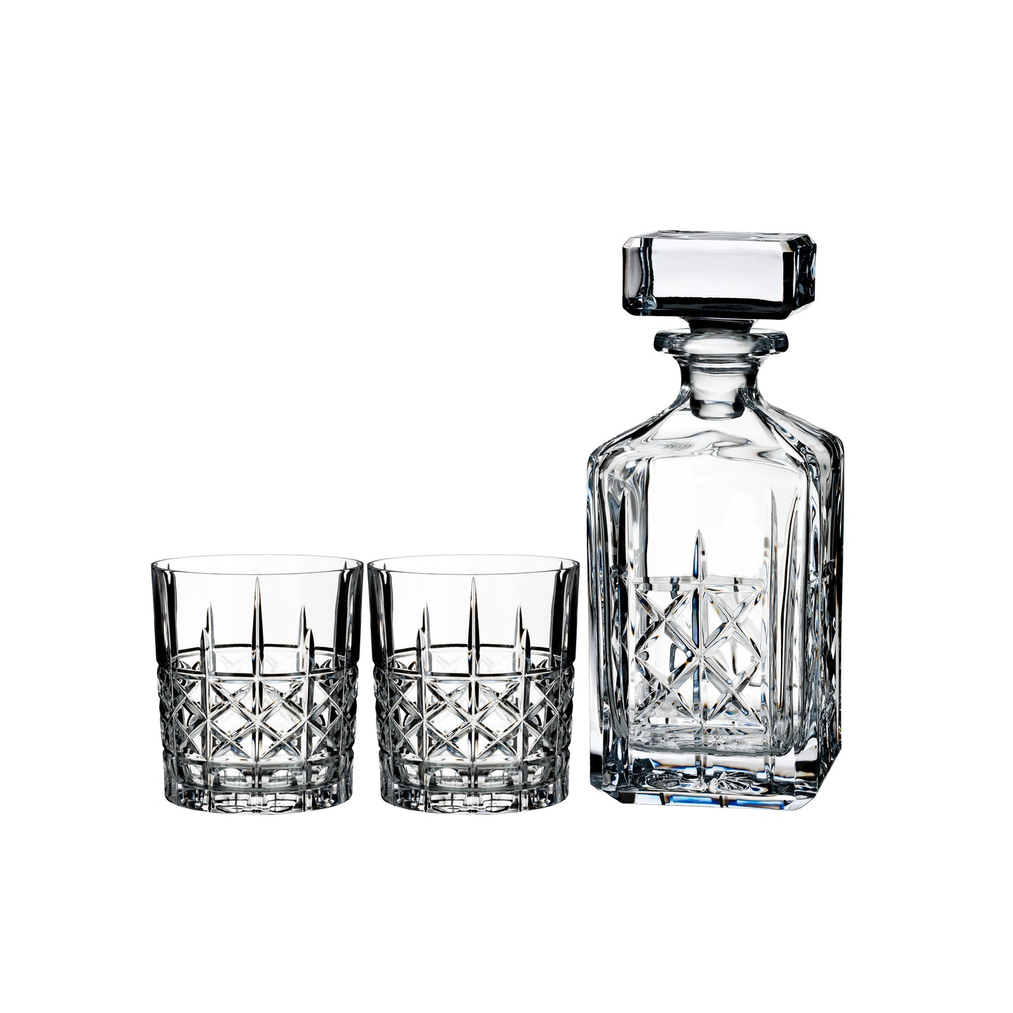 Waterford Marquis Brady Decanter & Double Old Fashioned Set, 3 Pieces