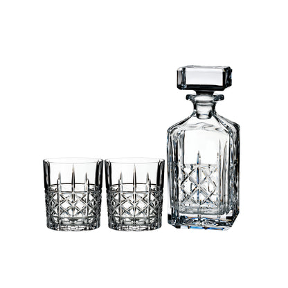 Waterford Marquis Brady Decanter & Double Old Fashioned Set, 3 Pieces