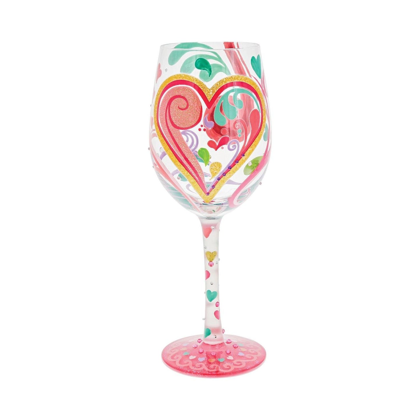 Enesco Lolita Wine Glass My Heart's-A-Swirl