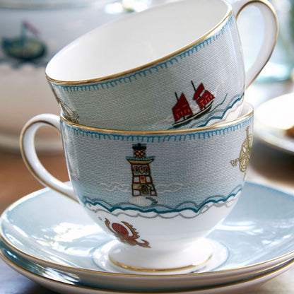 Wedgwood Kit Kemp Sailors Farewell Teacup & Saucer Set
