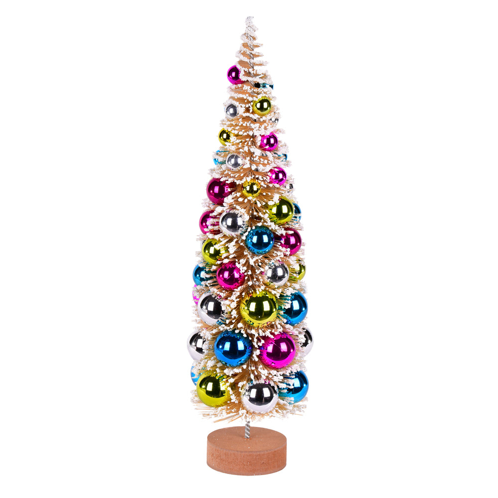 Vickerman Frosted Gold Artificial Tree, Multi-Colored Ornament
