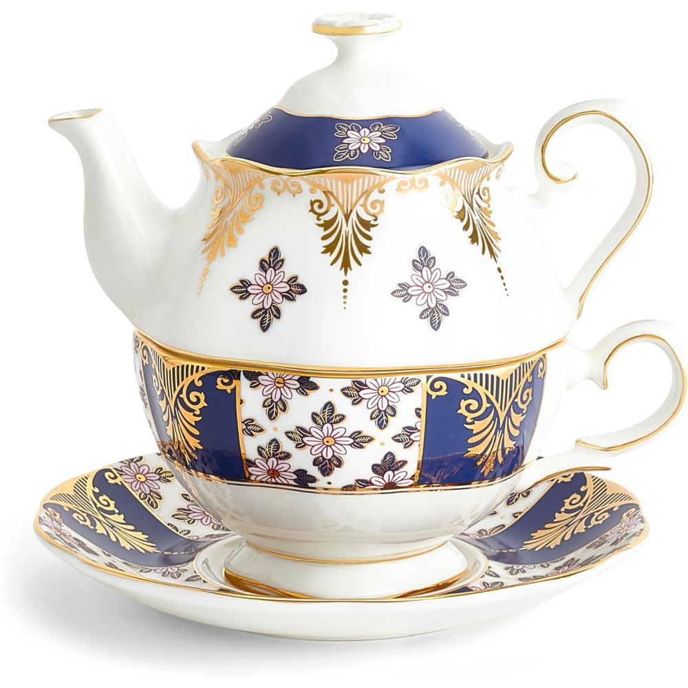 Royal Albert 100 Years Tea For One 500Ml 16.9Floz Regency Blue 1900