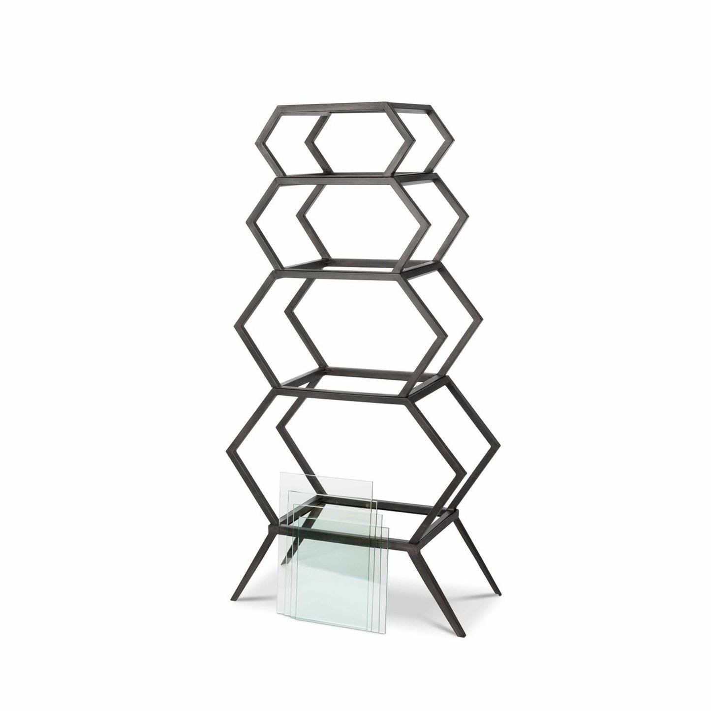 Park Hill Collection Lodge Iron Geometric Etagere