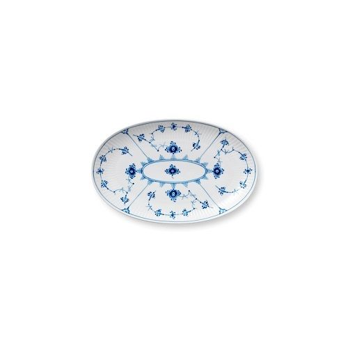 Royal Copenhagen Blue Fluted Plain Oval Accent Dish, 9 inches,Blue, Porcelain