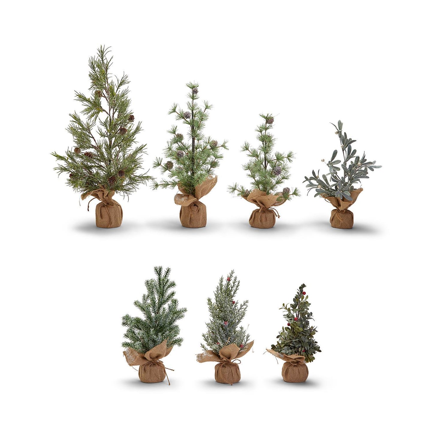 Two's Company 7-Piece Frosted Evergreens Holiday Tree Unit