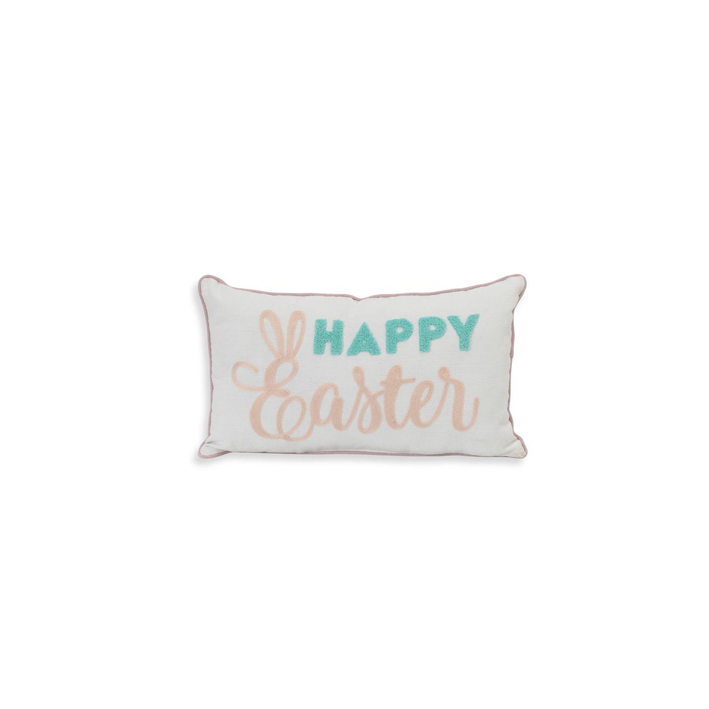 Gerson Company 20"L Fabric Embroidered "Happy Easter" Pillow