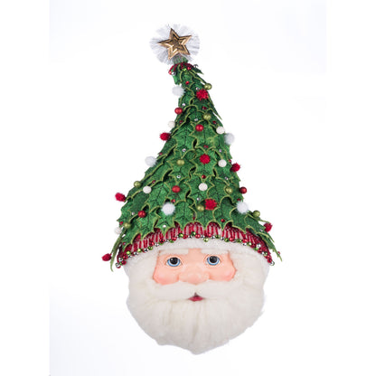 Katherine's Collection 2024 Village Of Holly Woods Santa Wall Mask, 30-Inch