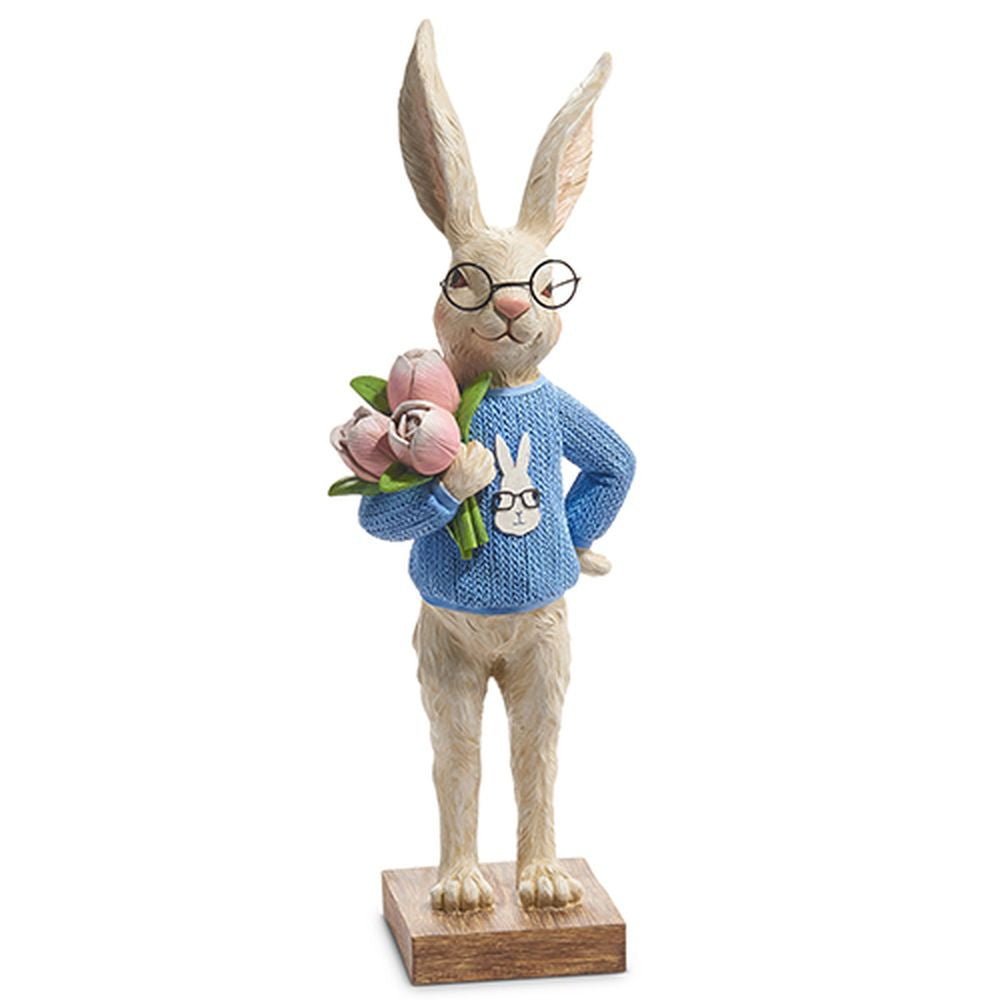 Raz Imports 2024 Easter 18.25" Stanley Bunny In Sweater