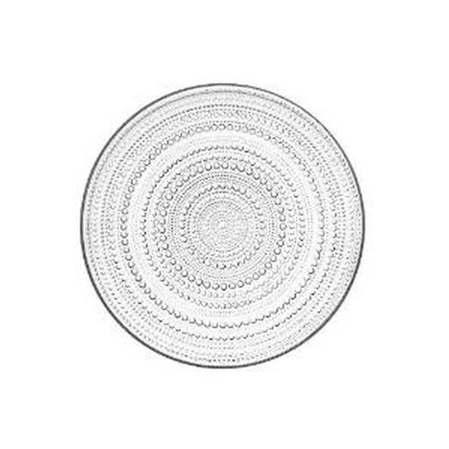 Iittala Kastehelmi Large Plate, 12.25 inches, Clear, Glass