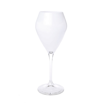 Classic Touch Set Of 6 V-Shaped Water Glasses With Clear Stem, 9"