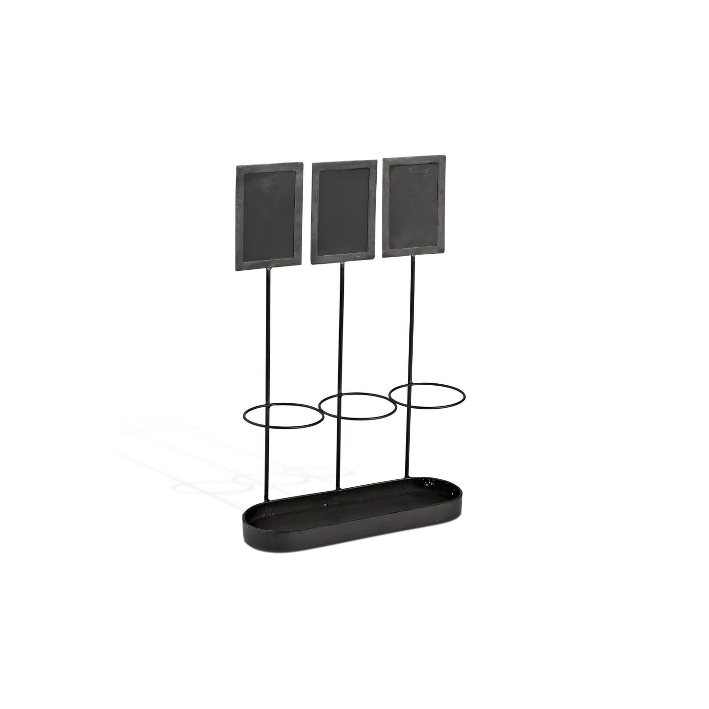Gerson Three Bottle Metal Server With Chalkboard Labels