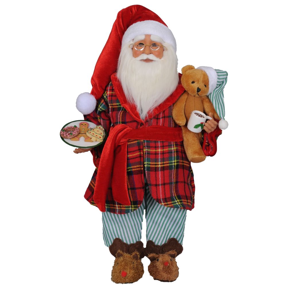 Karen Didion Milk and Cookies Santa Figurine