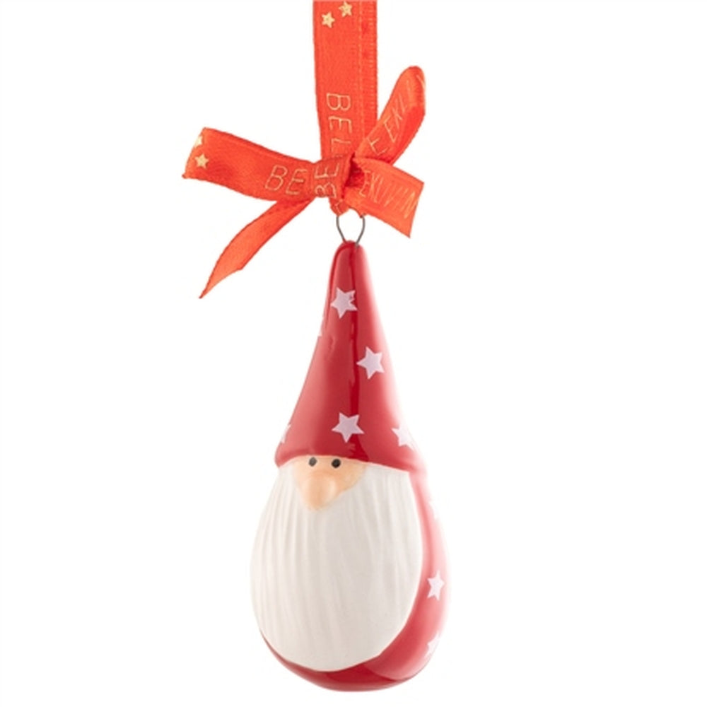 Belleek Santa Gonk Mini Ornament