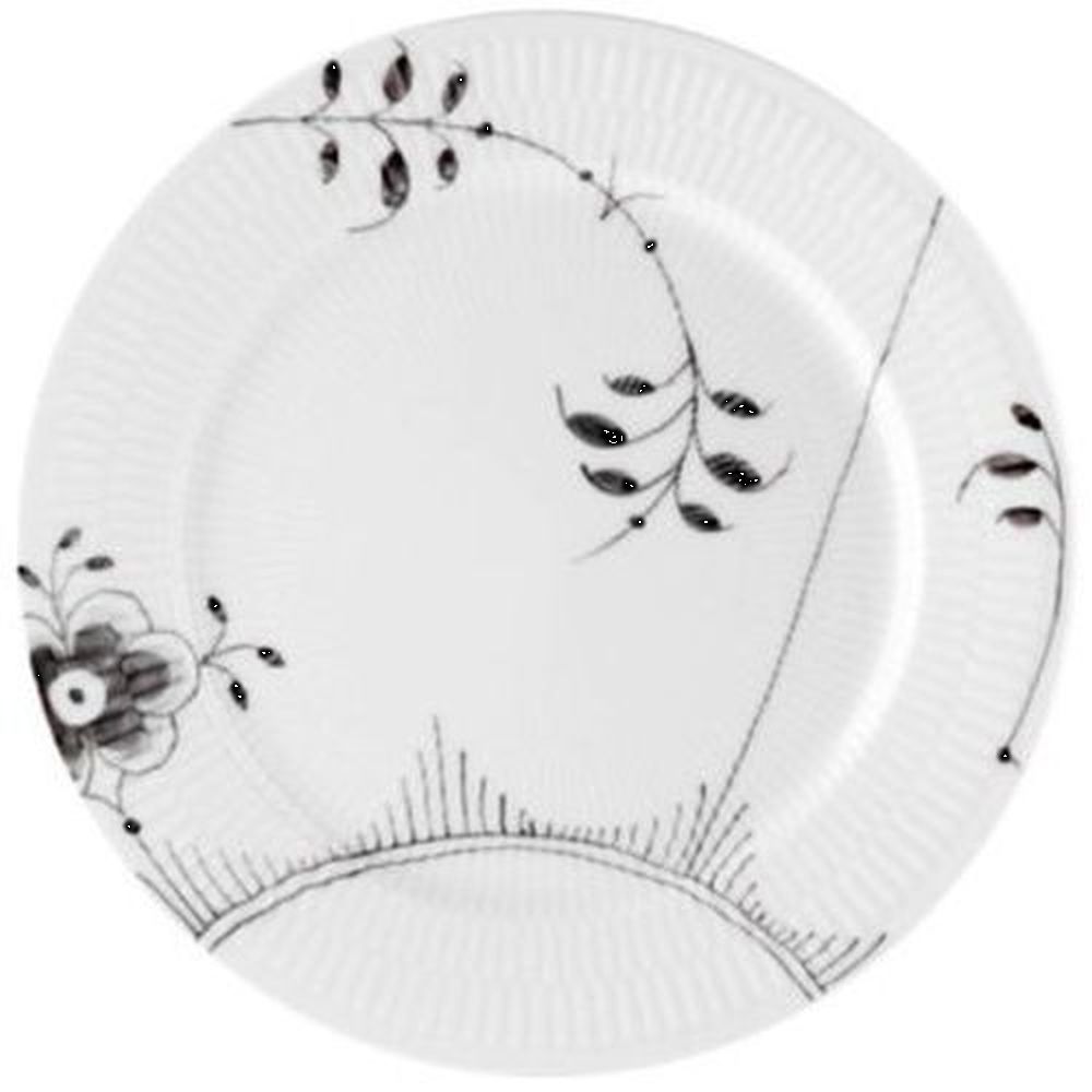 Royal Copenhagen Black Fluted Mega Dinner Plate #2, 10.75 inches, Porcelain