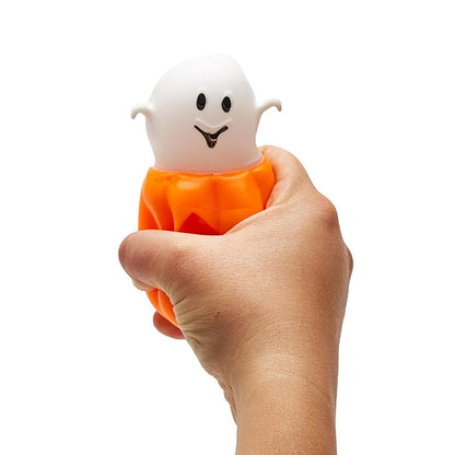Peek-A-Boo Pumpkin 30-Pieces Light Up Peeking Ghost w/ Bucket - Silicone/Plastic