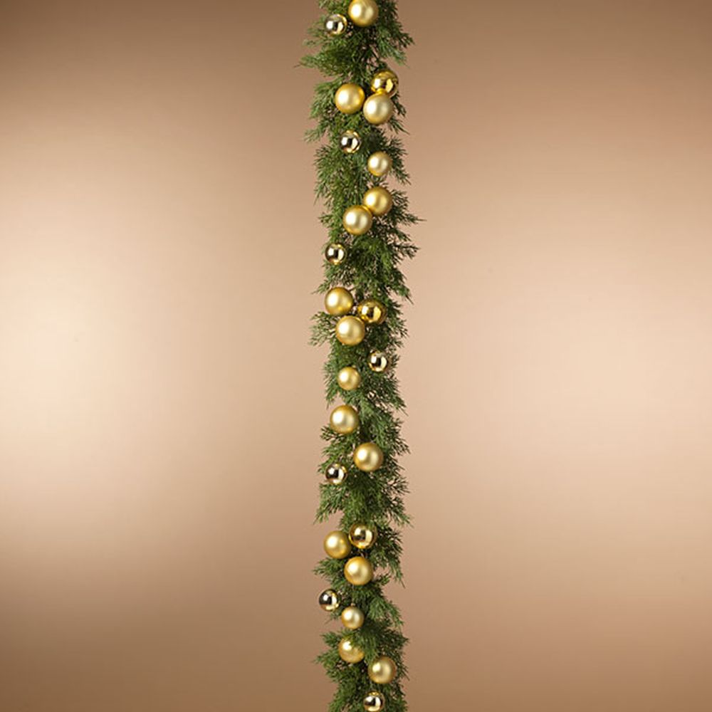 Gerson Company 5' Holiday Pine Garland with Ornaments