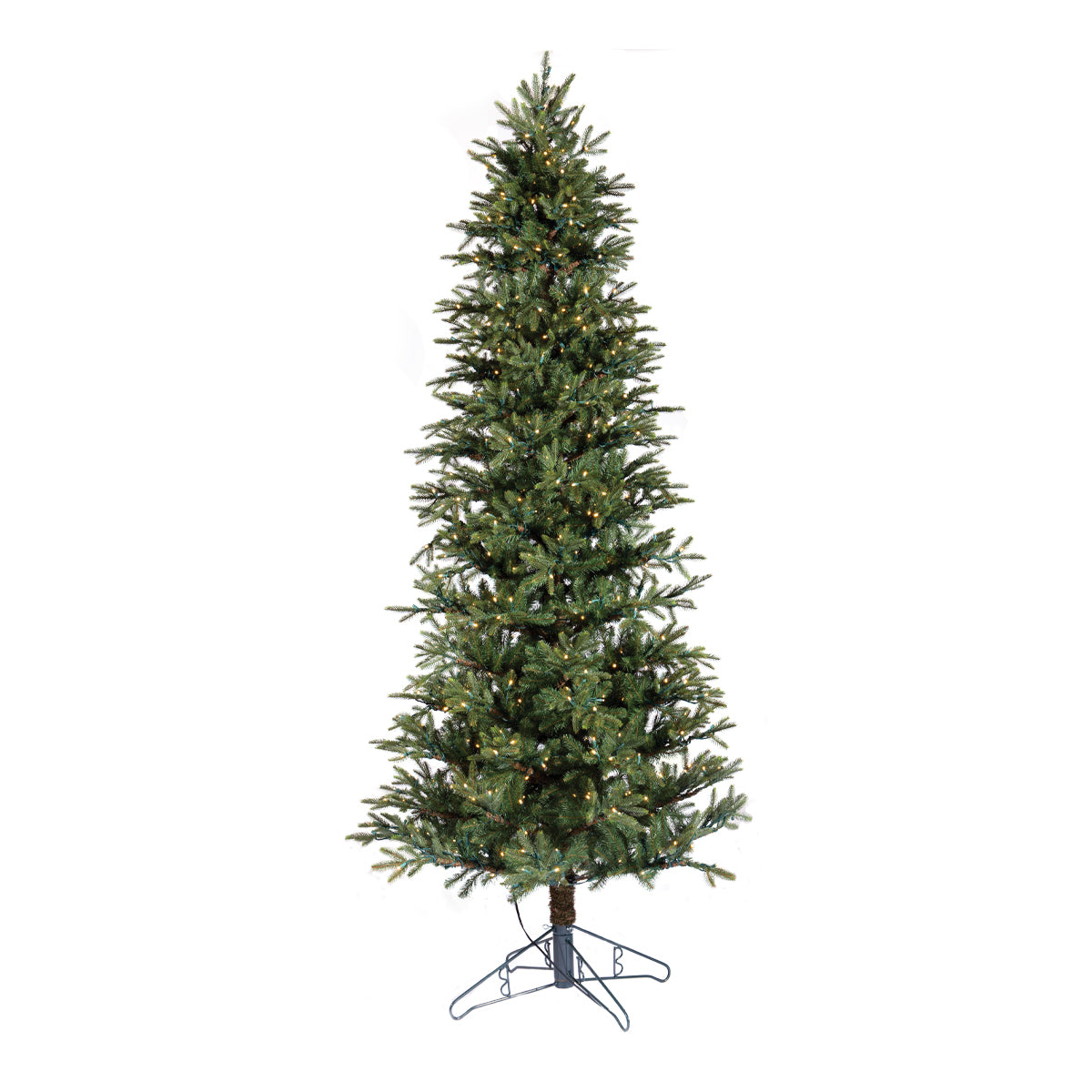 Barcana 10 Feet Alaskan Fir Christmas Tree Medium, Warm White Led, 1 Plug Pole