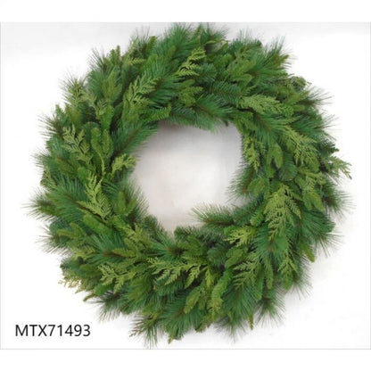 Regency International UV Bristle Pine With Natural Touch Evergreen Wreath