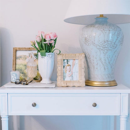 Two's Company Wicker Weave Set of 2 Photo Frames, 4x6 & 5x7