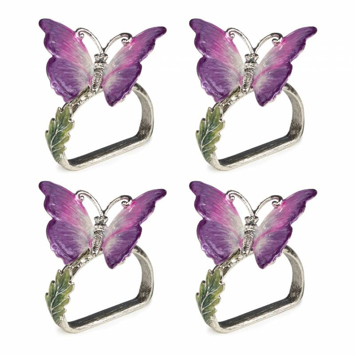Quest Collection Butterfly Napkin Rings Set