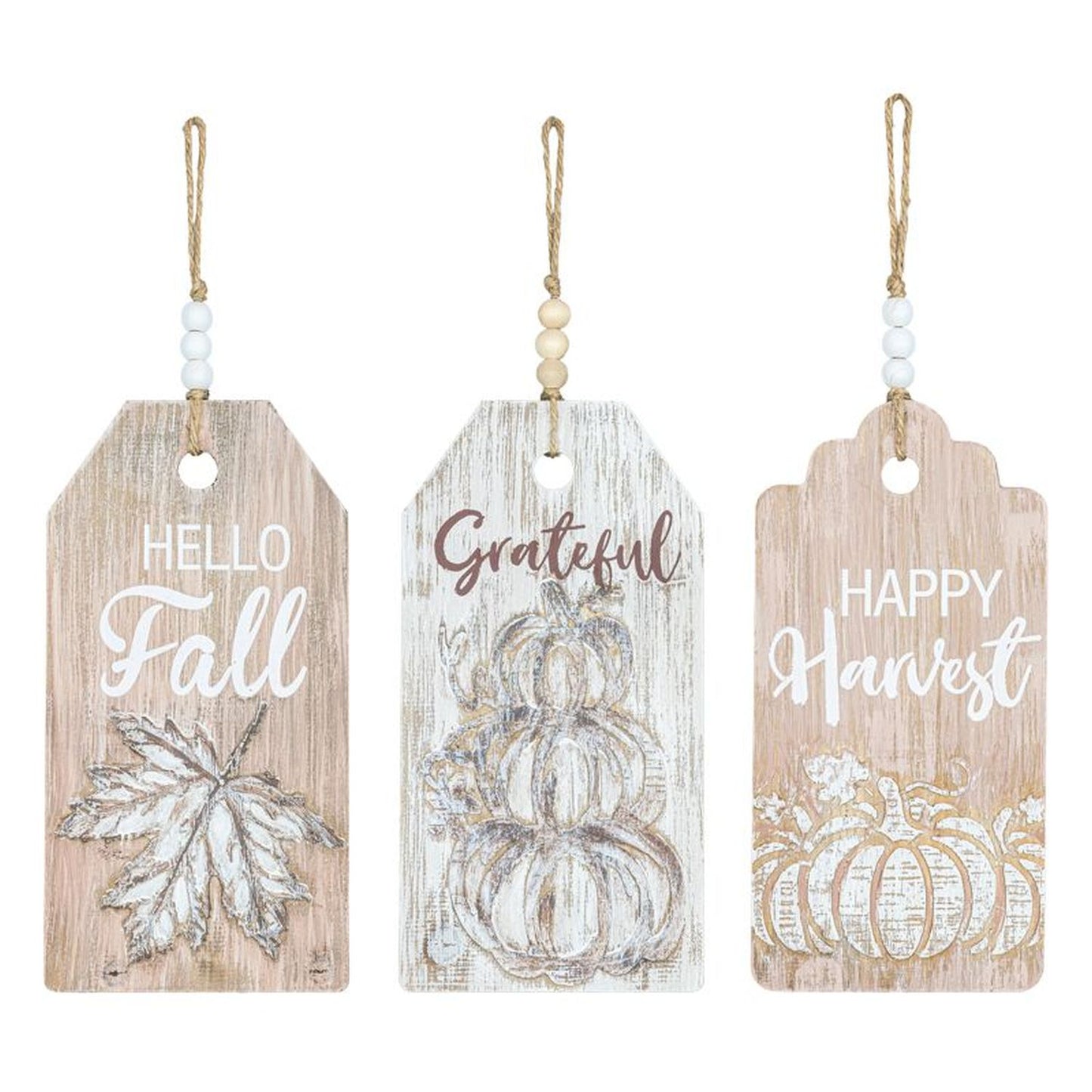 Hanna's Handiworks Grateful Harvest Fall Tag Hanger Set Of 2 Assortments