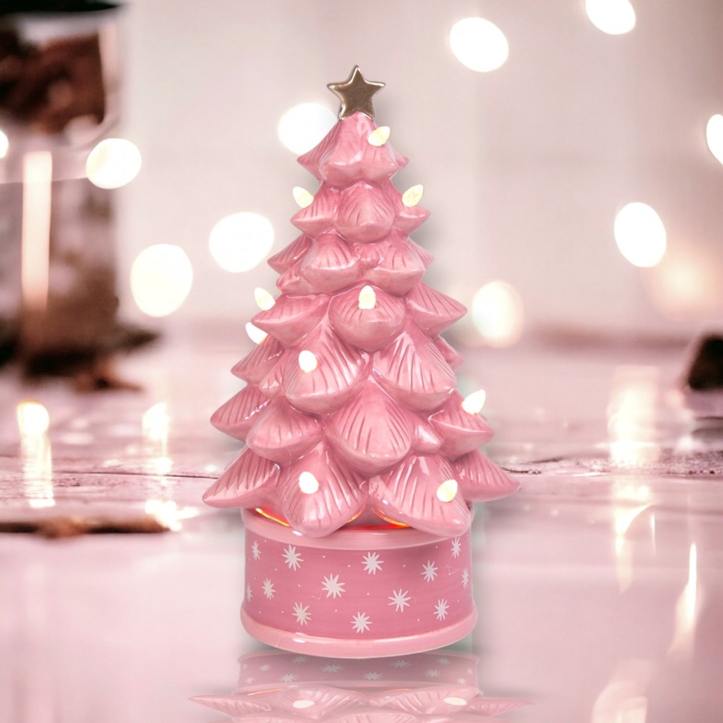 December Diamonds Candy Towne 10-Inch Pink Led Retro Tree