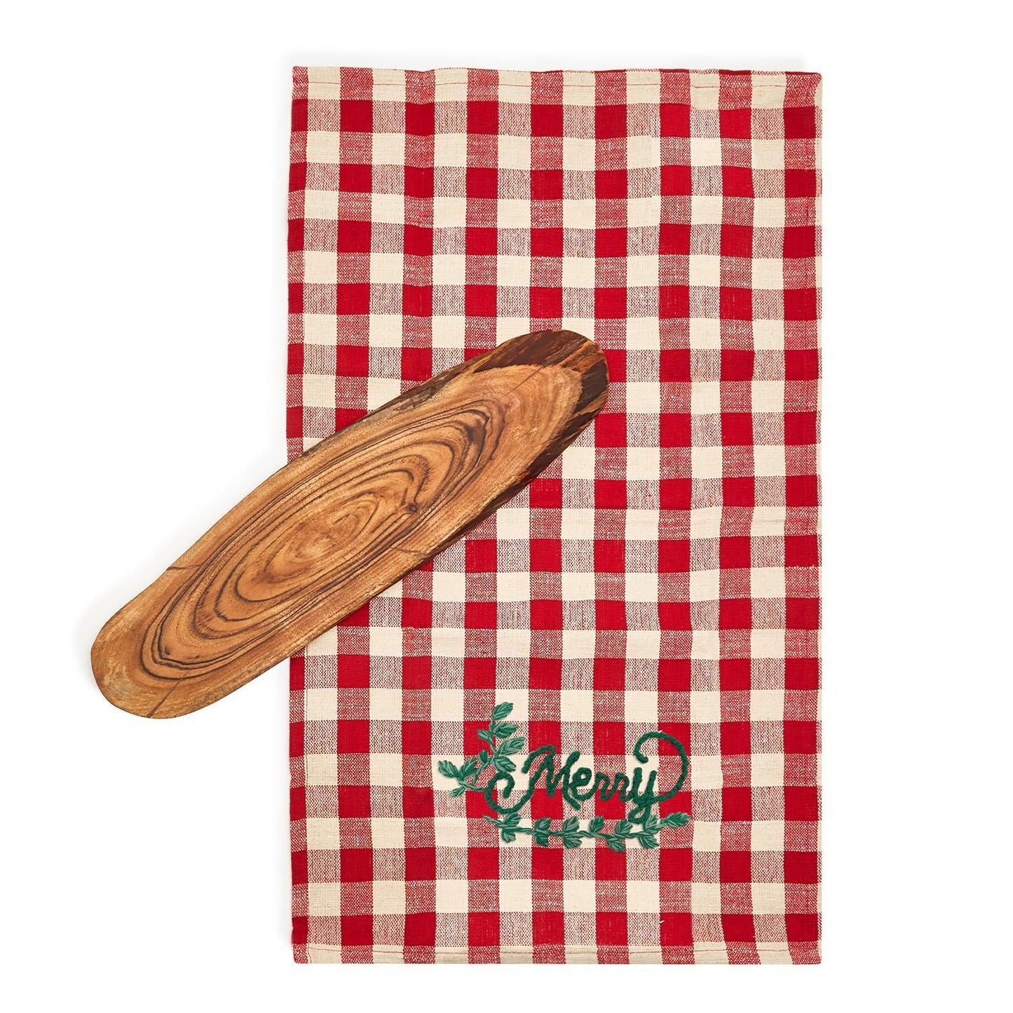 Two's Merry Charcuterie Serving Board Dish / Kitchen Towel Assorted 2 Designs