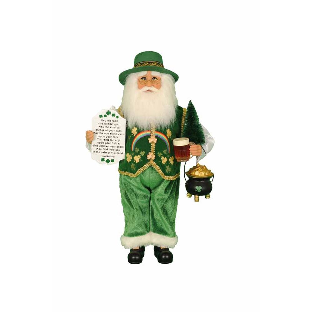 Karen Didion Originals Irish Santa Figurine, 17 Inches