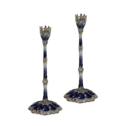 Quest Collection Cascade Candle Holders Blue
