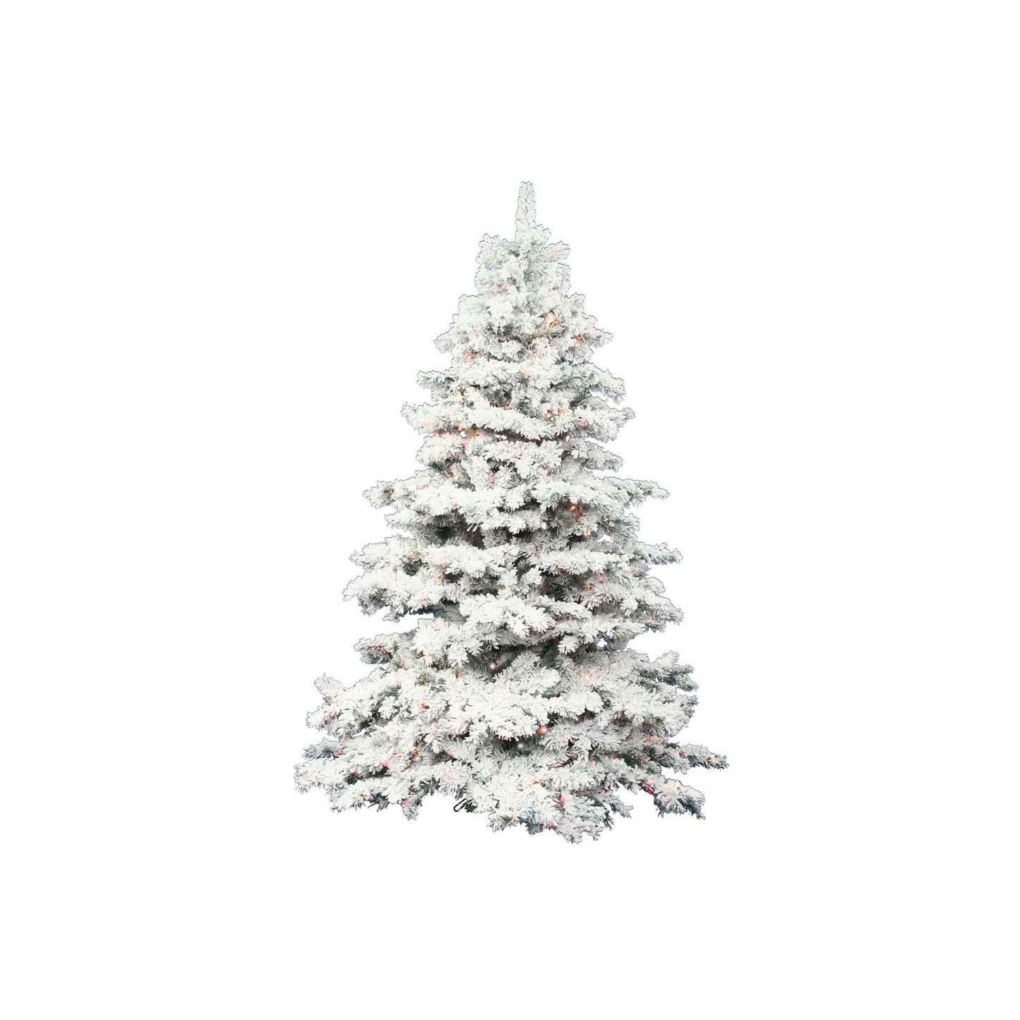 Vickerman 5.5' Flocked Alaskan Pine Christmas Tree, Clear Dura-Lit Lights