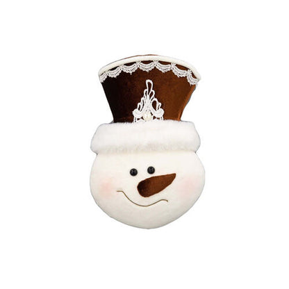 December Diamonds Gingerbread Village 10" Gingerbread Snowman Head Ornament
