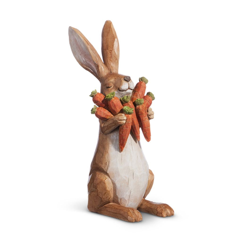 Raz Imports 2024 The Carrot Patch 11" Bunny With Carrots