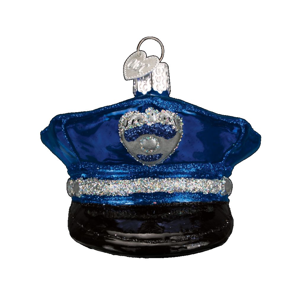 Old World Christmas Police Officer'S Cap Ornament