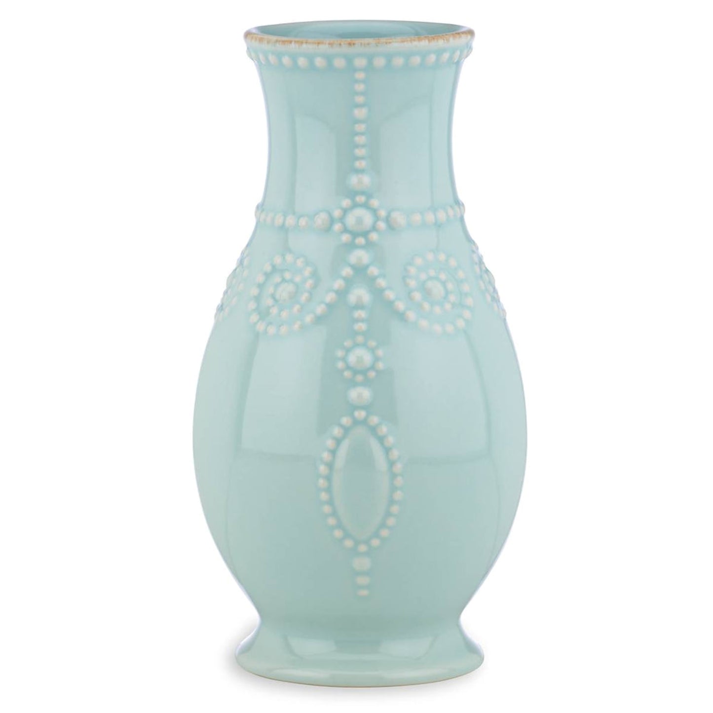 Lenox French Perle Fluted Vase 8"