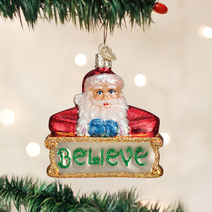 Old World Christmas Believe Santa Ornament