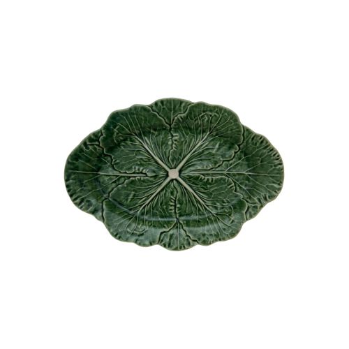 Bordallo Pinheiro Cabbage Oval Platter, 15", Set of 2, Earthenware