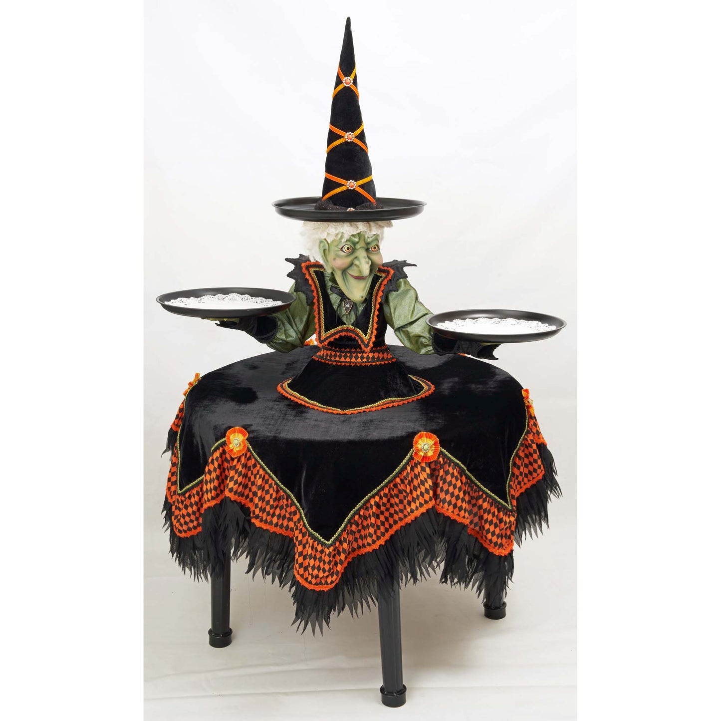 Katherine's Collection 2021 Bewitching Bash Witch Cupcake Holder Black Resin
