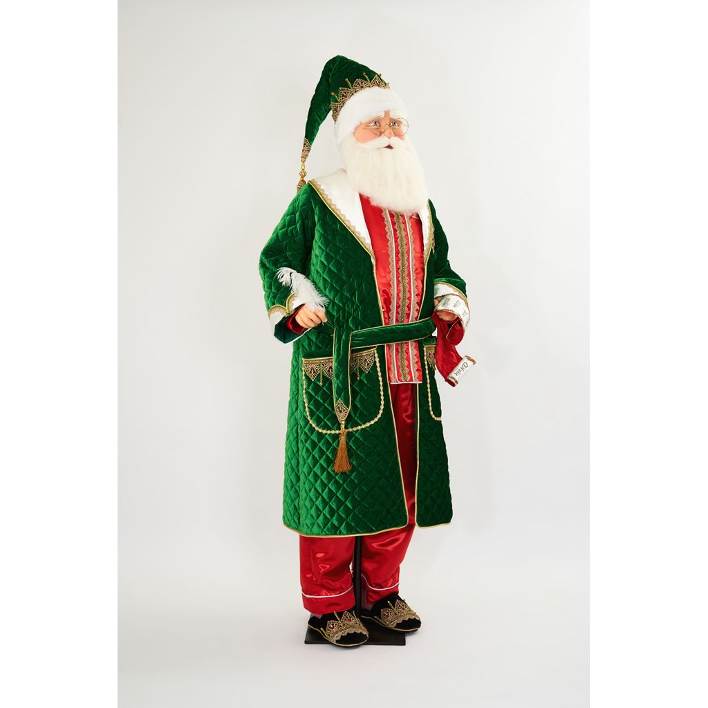 Katherine's Collection 2022 All The Trimmings Good Night Santa Life-Size Doll Green