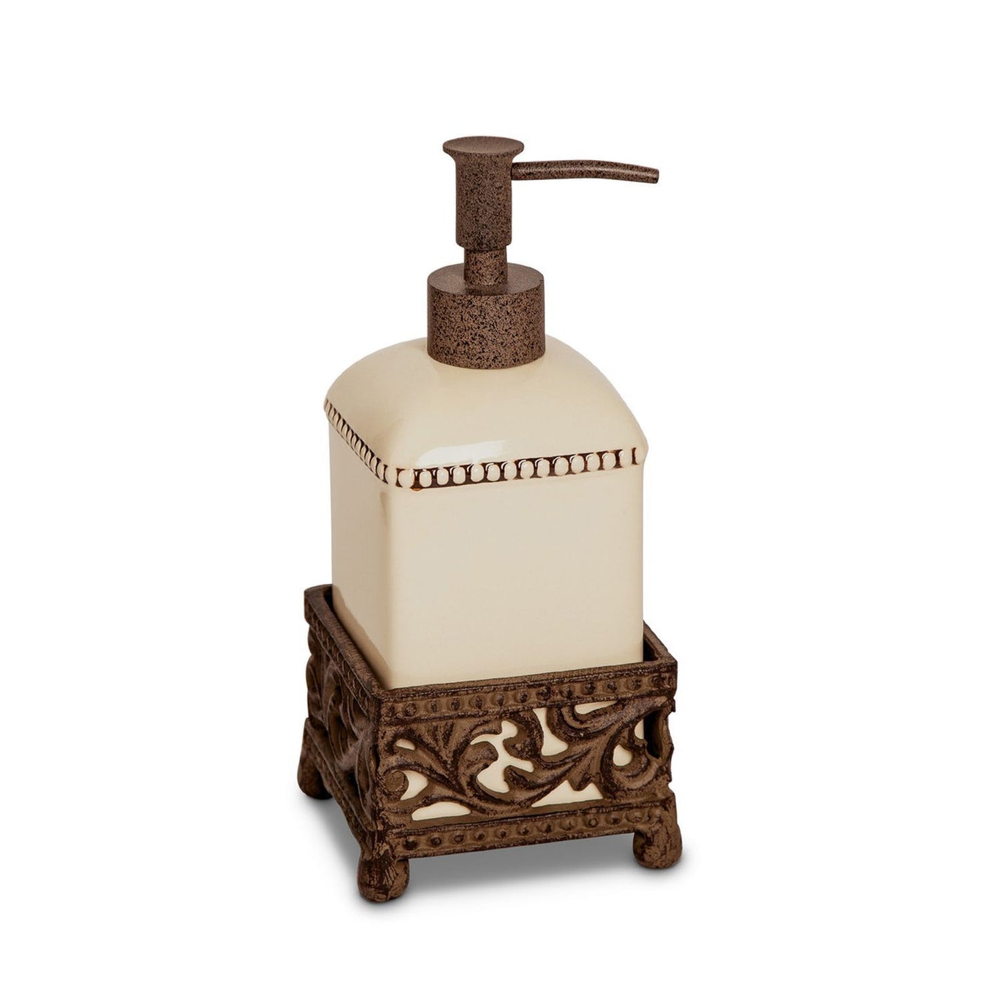 Park Hill Collection Acanthus Stoneware Soap/Lotion Dispenser