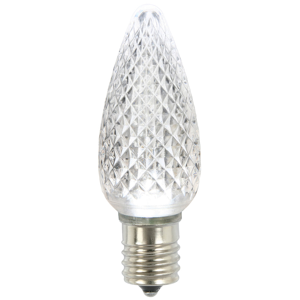 Vickerman C9 LED Pure White Faceted Replacement Bulb, package of 25, Plastic