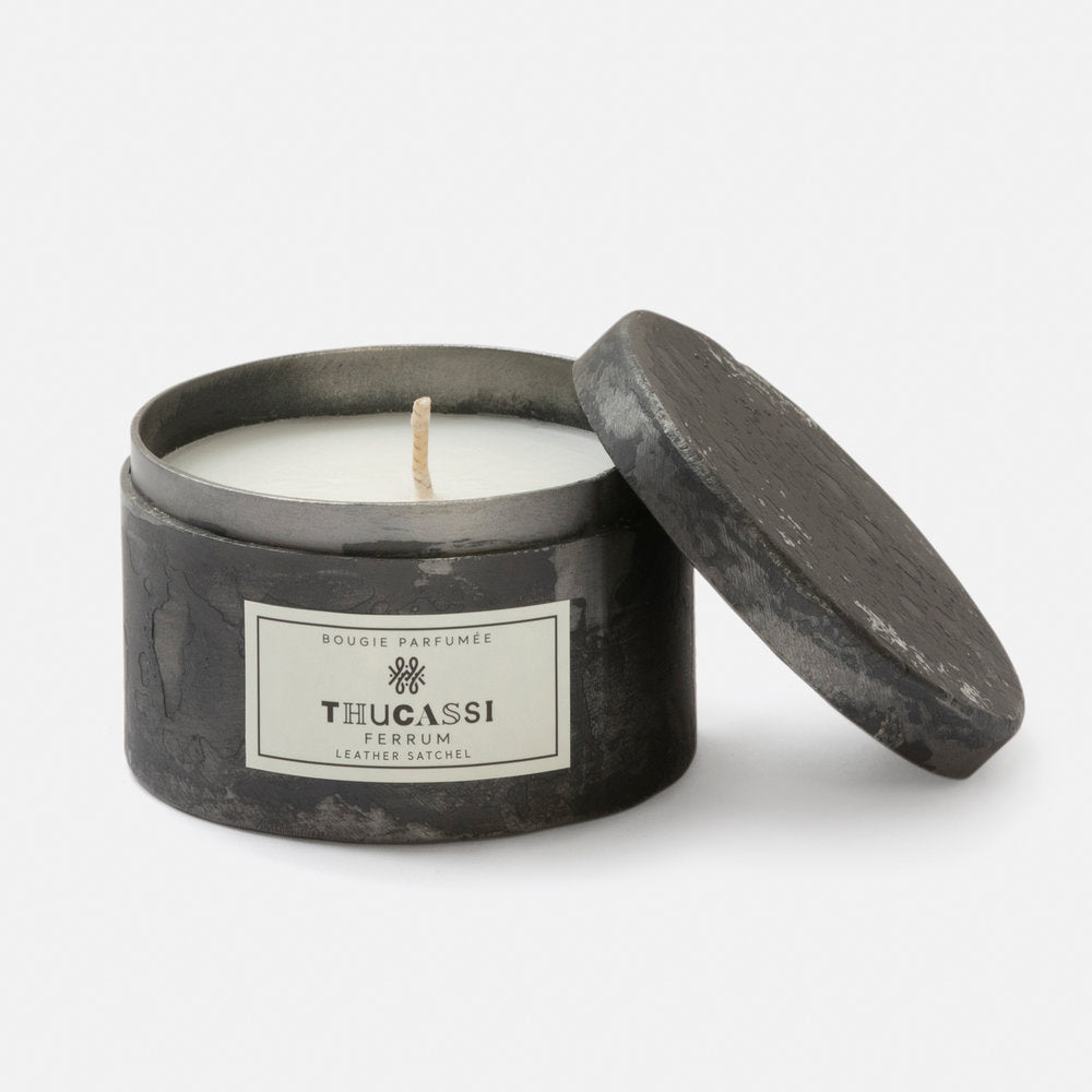 Thucassi Ferrum Candle, Wild Groves Scent, Black Tin