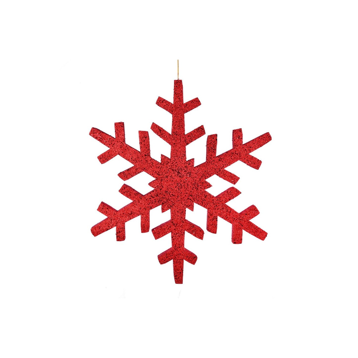 Vickerman 30" Red Glitter Snowflake Christmas Ornament