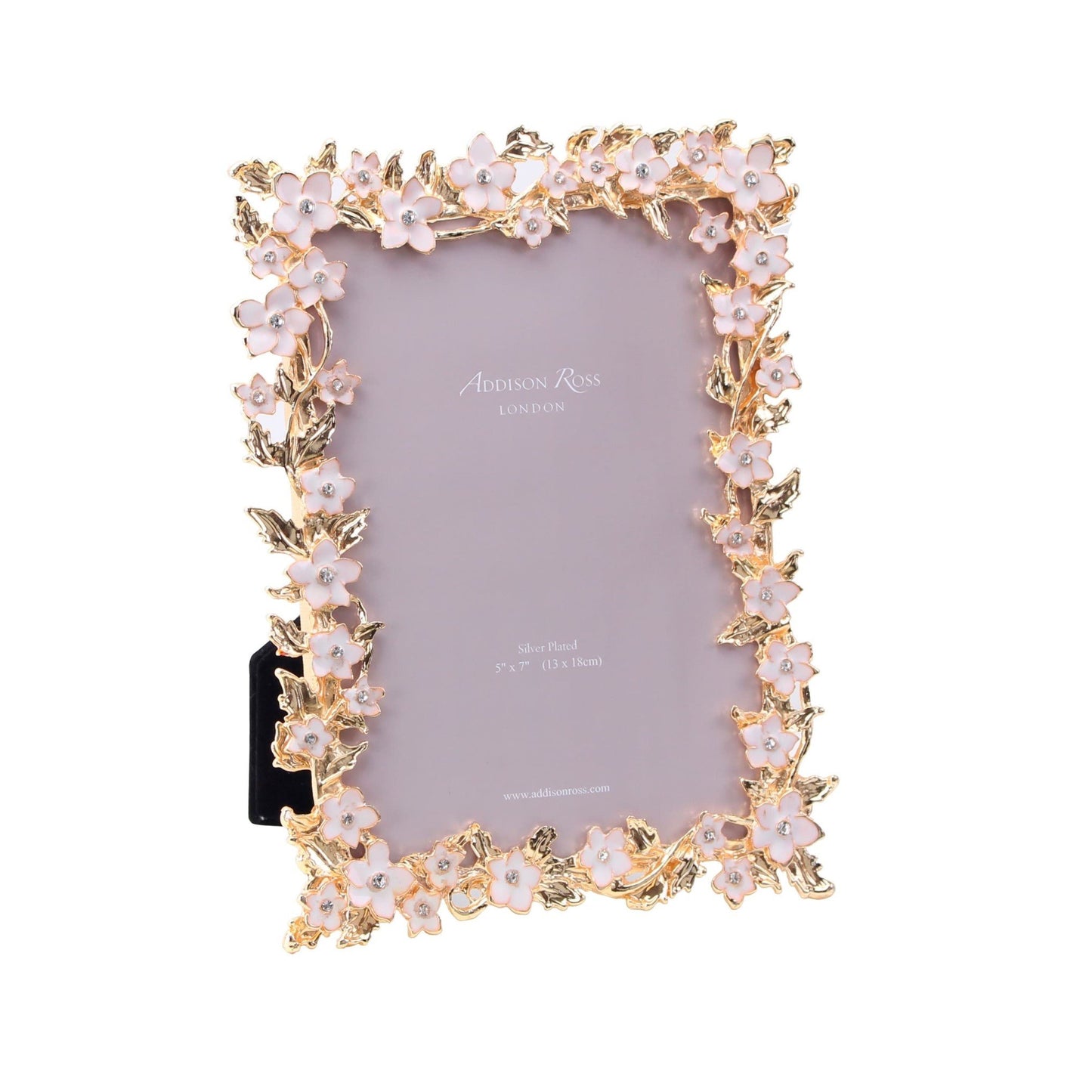 Addison Ross Gold Leaf & White Flower Frame