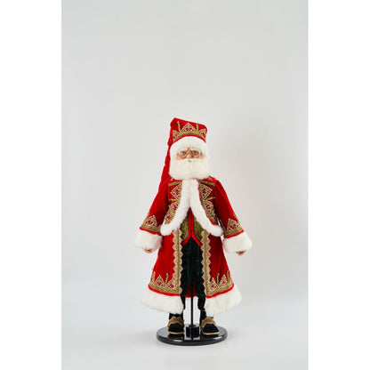 Katherine's Collection 2022 Father Christmas Trimmings Doll (Caucasian) Red Polyester