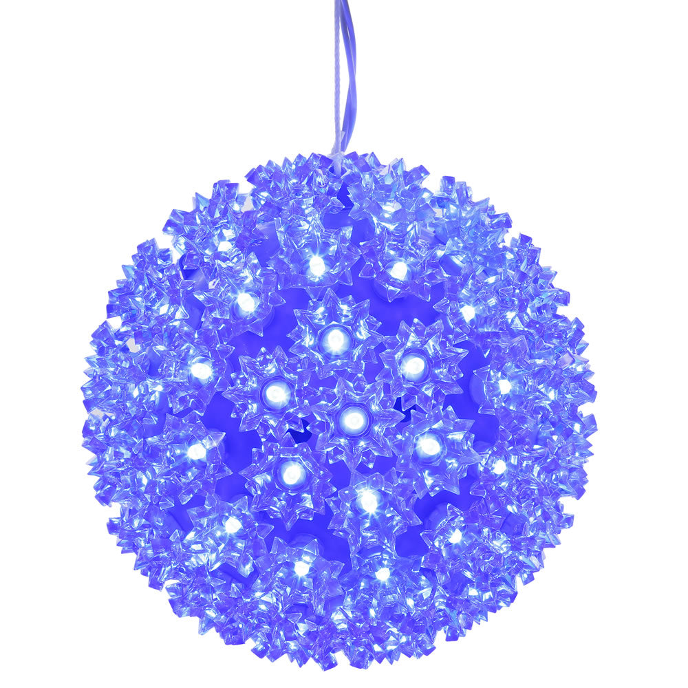 Vickerman 7.5" Starlight Sphere Christmas Ornament with 100 Blue Wide Angle LED